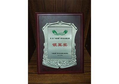 荣获第二届“中国创翼”青年创业创新大赛“银翼”奖